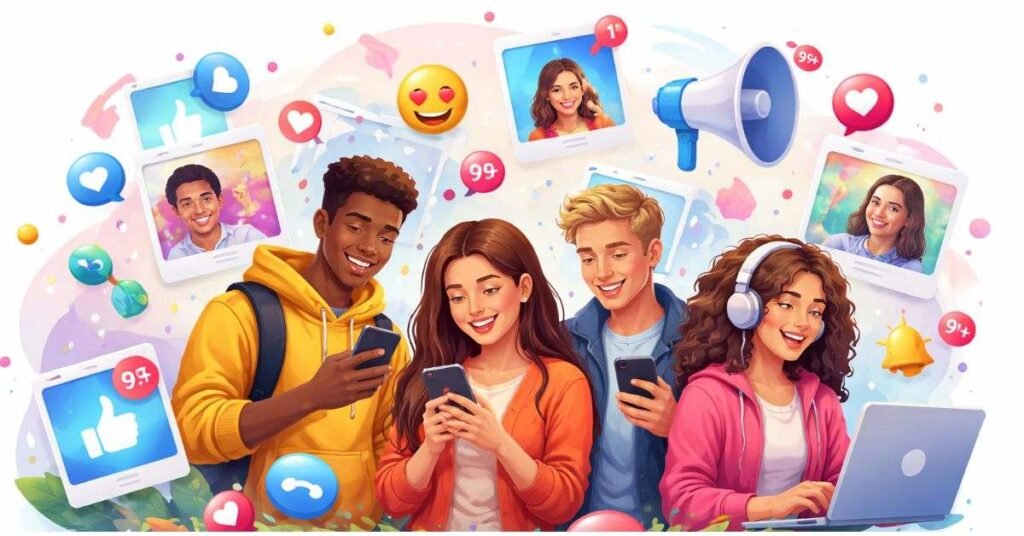 Business owner using crew cloudysocial services to boost online engagement and brand awareness