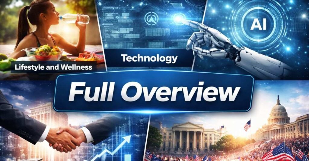 Online news reader browsing technology business and wellness articles on a trusted news site