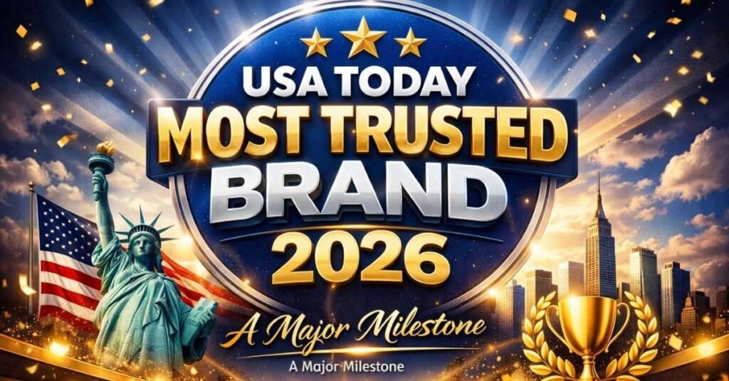 USA TODAY Most Trusted Brand 2026 badge awarded to Choice Home Warranty for excellent service
