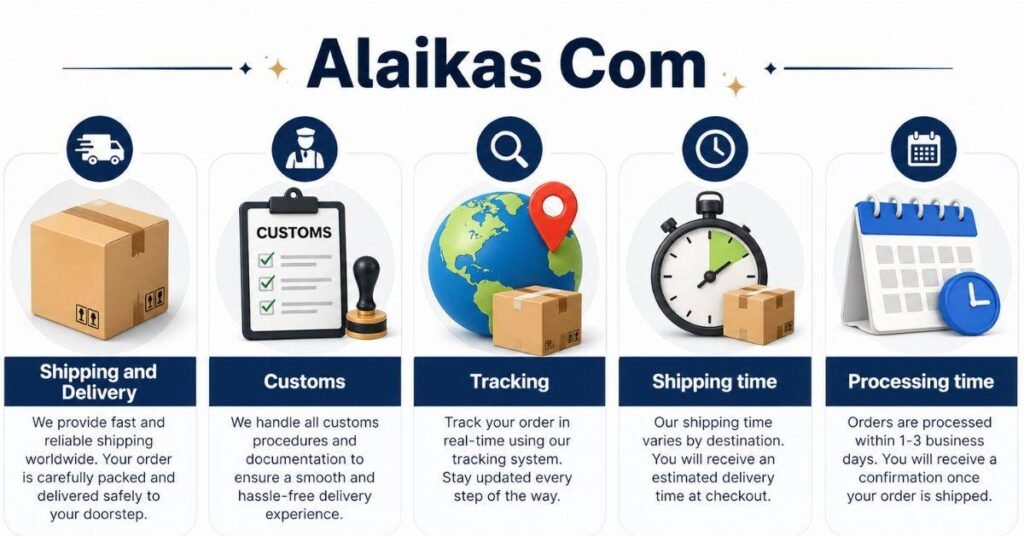 Alaikas com usa shopper reviewing order tracking and shipping details on mobile phone