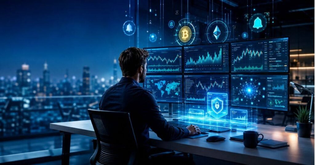 Comparison table showing differences between crypto exchanges, wallets, and price alert tracker site