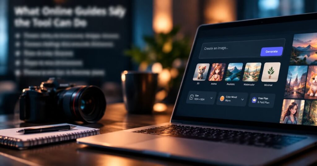 Colorful chart comparing popular AI image tools such as Midjourney and Flux with prices and best use