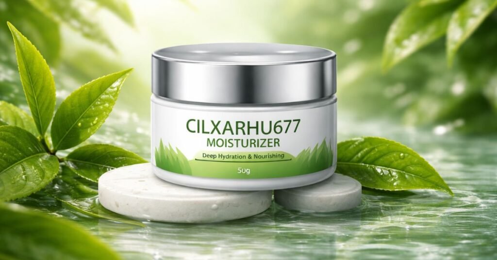 close up of moisturizer cream jar showing smooth white hydrating formula for glowing daily skin care