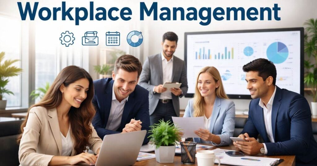 workplace management ewmagwork guide showing team collaboration and productivity tips for 2026