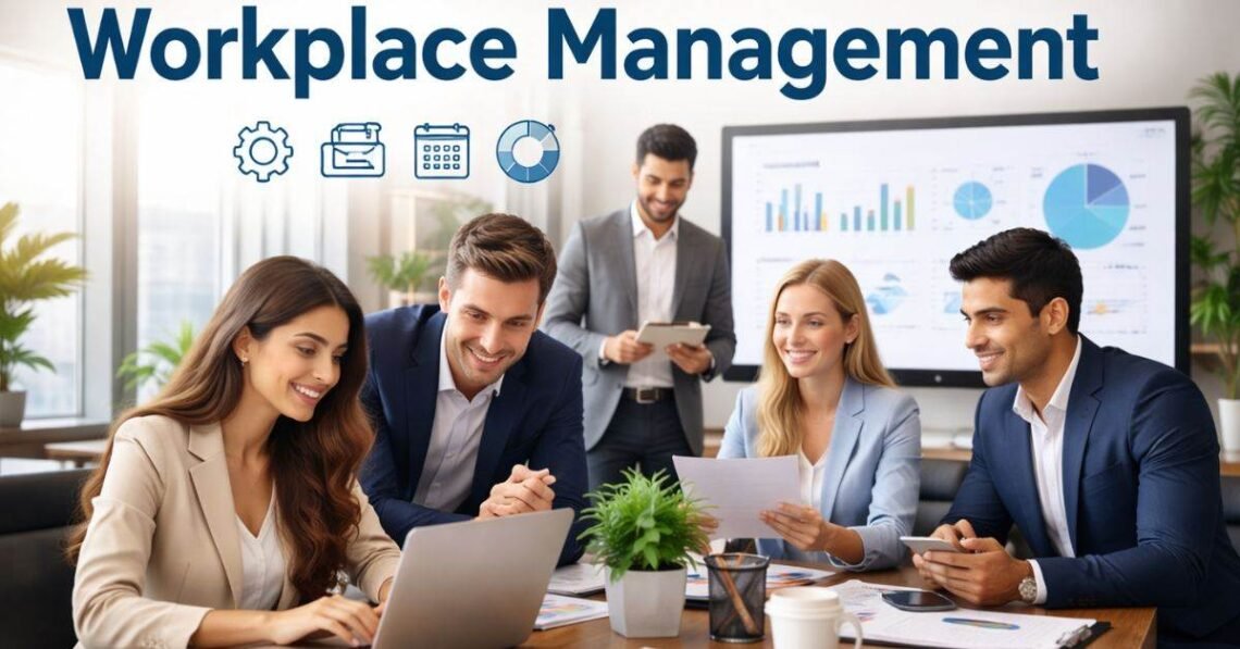 workplace management ewmagwork guide showing team collaboration and productivity tips for 2026