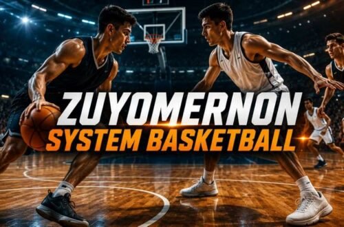 Zuyomernon System Basketball coaching framework showing player spacing and rotation on court