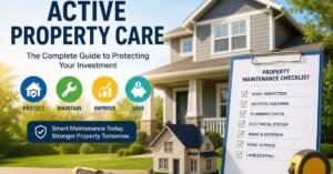 Active property care checklist showing seasonal home maintenance tasks for 2026