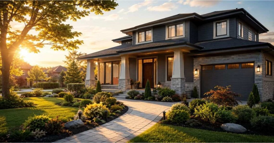 Modern family home interior with smart lighting, clean layout, and energy-efficient design setup.