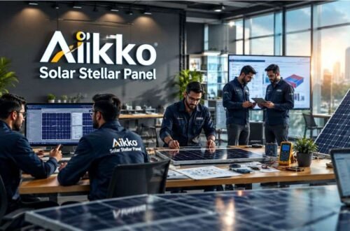 Chart comparing Aikko solar stellar panel efficiency and price with TOPCon panels in Pakistan, 2026.