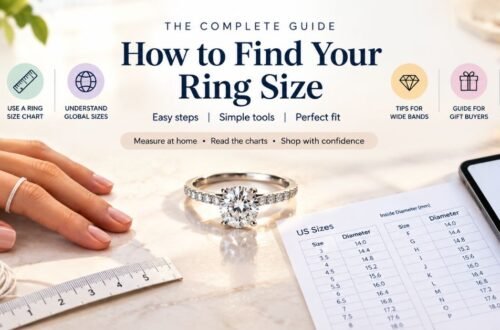 Ring size chart online table showing US, UK and EU ring sizes with diameter and circumference in mm.