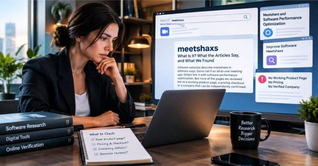 Comparison chart of software name meetshaxs claims across three widely shared review articles