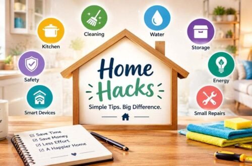 Family member fixing a simple home problem with common items in a clean, bright and tidy house