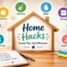 Family member fixing a simple home problem with common items in a clean, bright and tidy house