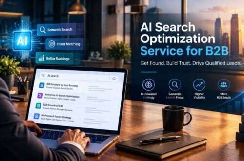 B2B buyer asking an AI chatbot for vendor suggestions on a laptop in early-stage product research