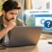 Person checking a software download on a laptop before installing it to avoid fake or risky programs